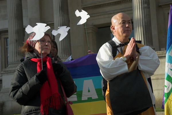 Norman Kember 100 Days Vigil © 2006, Peter Marshall