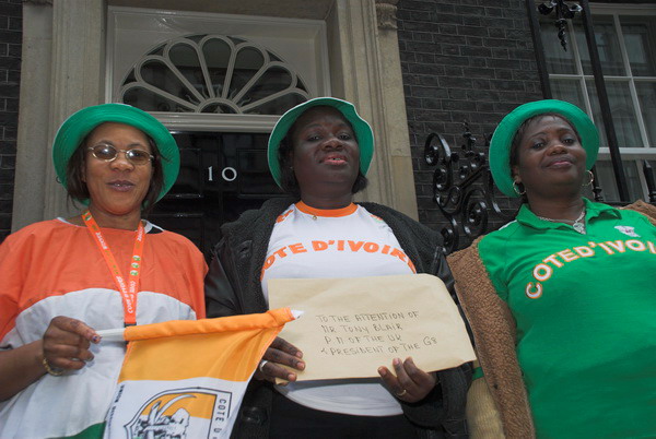 Ivorian Women Protest © 2006, Peter Marshall