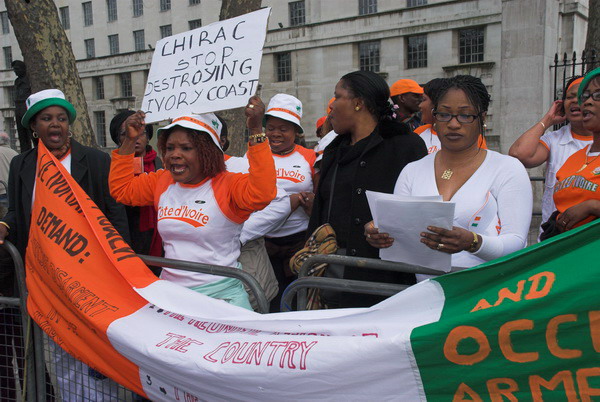 Ivorian Women Protest © 2006, Peter Marshall