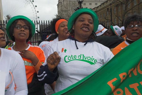 Ivorian Women Protest © 2006, Peter Marshall