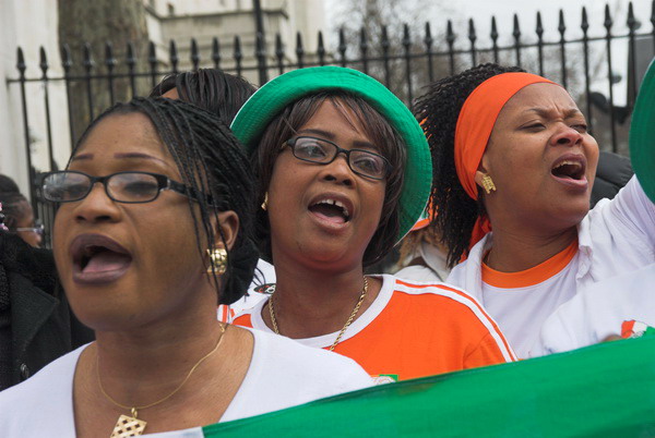 Ivorian Women Protest © 2006, Peter Marshall