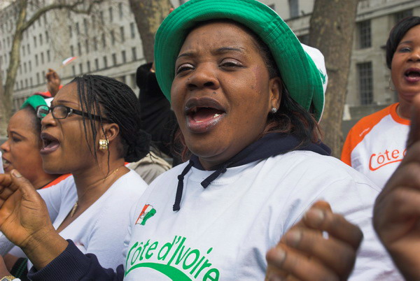 Ivorian Women Protest © 2006, Peter Marshall