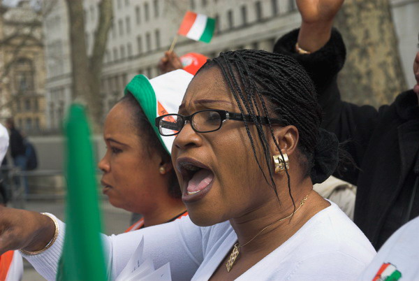 Ivorian Women Protest © 2006, Peter Marshall