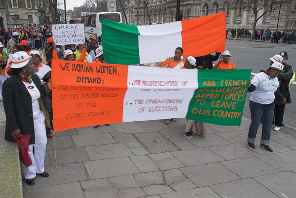 Ivorian Women Protest © 2006, Peter Marshall