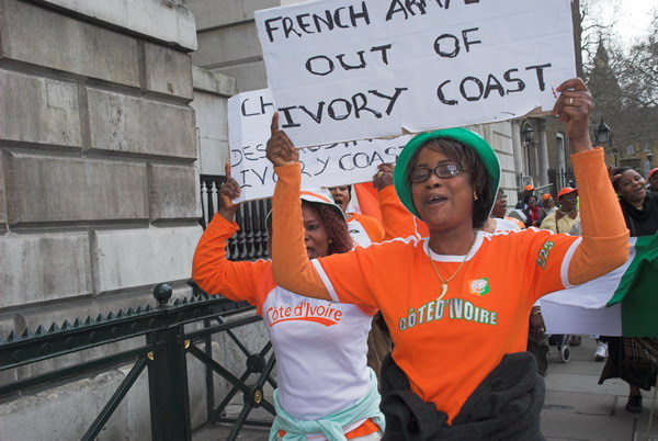 Ivorian Women Protest © 2006, Peter Marshall