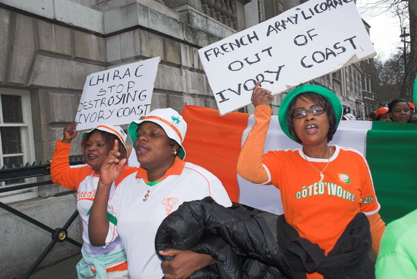 Ivorian Women Protest © 2006, Peter Marshall