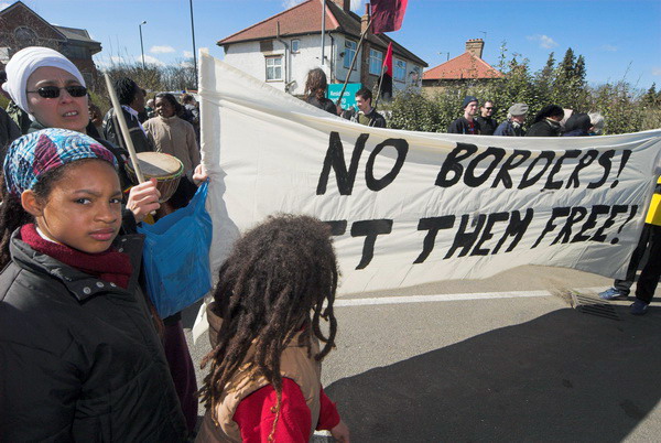 No Borders: Harmondsworth Detention Centre. © 2006, Peter Marshall