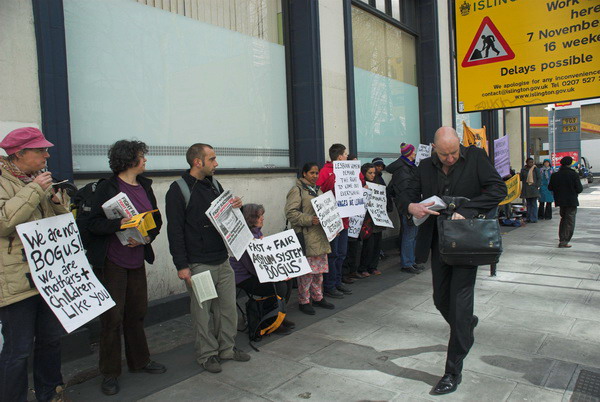 Protest at Communications House © 2006, Peter Marshall