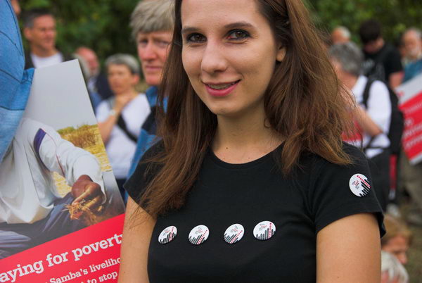 Christian Aid Drums in the Trade Justice Message © 2006, Peter Marshall