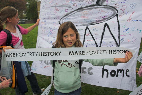 Christian Aid Drums in the Trade Justice Message © 2006, Peter Marshall