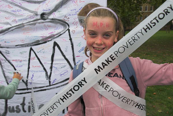 Christian Aid Drums in the Trade Justice Message © 2006, Peter Marshall