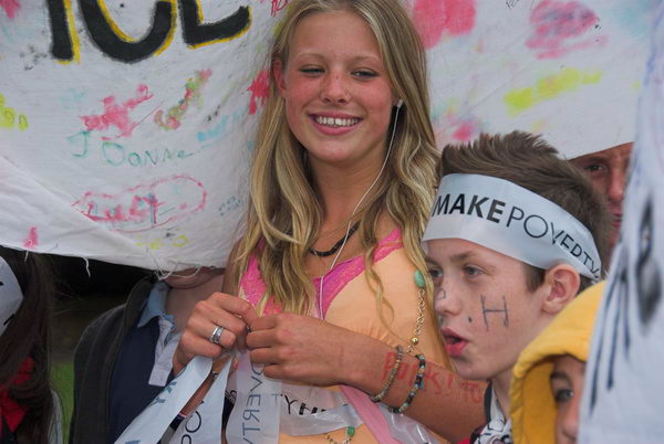 Christian Aid Drums in the Trade Justice Message © 2006, Peter Marshall