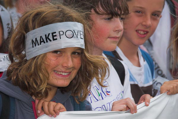 Christian Aid Drums in the Trade Justice Message © 2006, Peter Marshall