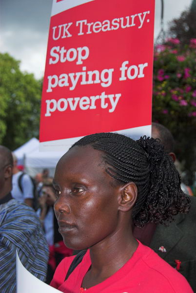 Christian Aid Drums in the Trade Justice Message © 2006, Peter Marshall