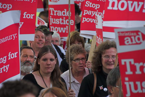 Christian Aid Drums in the Trade Justice Message © 2006, Peter Marshall