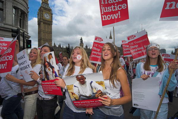 Christian Aid Drums in the Trade Justice Message