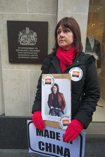 No Sweat and Burberry workers protest factory closure © 2007, Peter Marshall