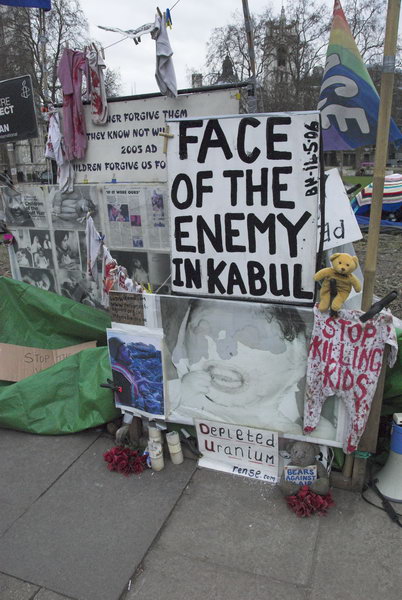 Brian Haw in Parliament Square