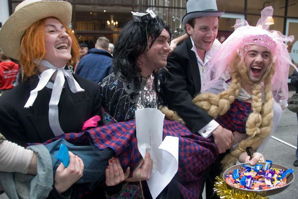 Spitalfields Pancake Race © 2007, Peter Marshall