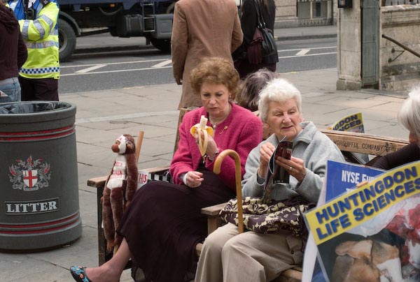 Animal Rights Protestors  © 2007, Peter Marshall